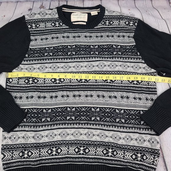 Weatherproof Vintage Crew Neck Pullover The Holiday Sweater Black Large - Picture 3 of 5